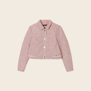 veste droite boutonnee rose clair femme Veste droite boutonnée rose clair femme