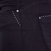 Pantacourt droit taille haute noir femme