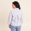 Chemise manches 3/4 bleu femme