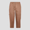 Bermuda droit a details bijoux marron femme