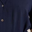 Robe évasée col chemise bleu marine femme