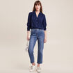 Chemise à manches longues bleu marine femme