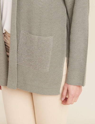 Gilet manches longues vert clair femme