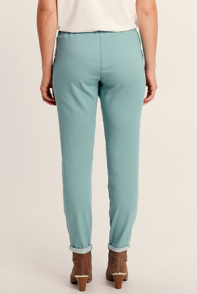 Pantalon jogger 7/8ème bleu canard femme