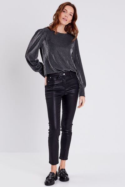 T-shirt manches longues noir femme