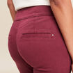 Pantalon coupe bootcut &agrave; pont bordeaux femme
