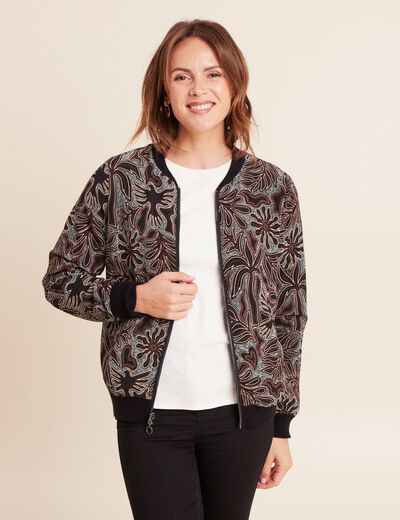 Gilet r&eacute;versible esprit bomber noir femme