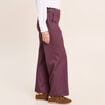 Jean large 7/8&egrave;me bordeaux femme