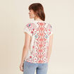 T-shirt manches courtes ecru femme