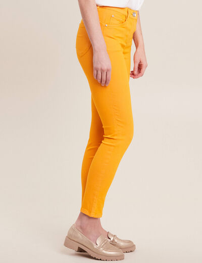 Pantalon léger taille standard 7/8ème jaune or femme