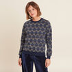 T-shirt manches longues bleu femme