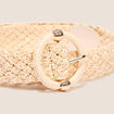 Ceinture tressée ivoire femme