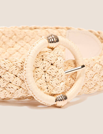 Ceinture tressée ivoire femme