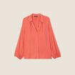 Chemise manches longues rouge foncé femme