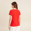 T-shirt manches courtes orange foncé femme