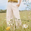 Pantalon large avec ceinture amovible ivoire femme