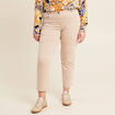Jean droit 7/8ème denim beige femme