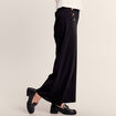 Pantalon large à pont noir femme