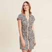 Robe droite zippée sable femme