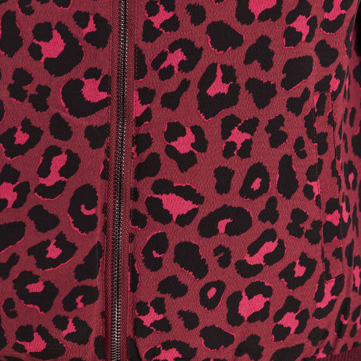 Gilet r&eacute;versible manches longues bordeaux femme