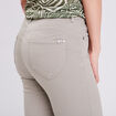 Pantacourt droit taille standard vert clair femme