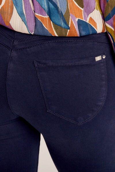 Jean magique ajusté taille standard bleu marine femme