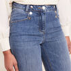 Jean large à pont denim stone femme