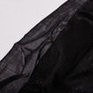 Foulard brillant &agrave; franges noir femme