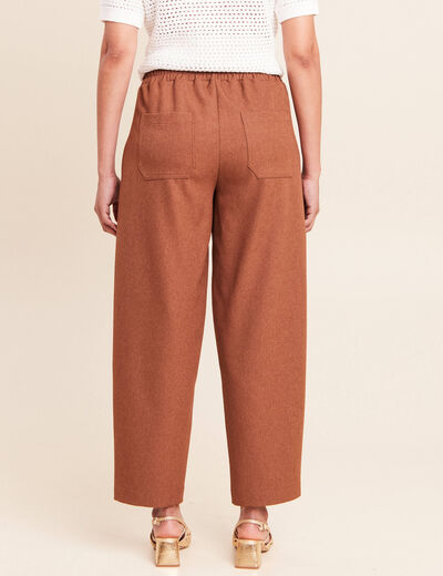 Pantalon camel femme