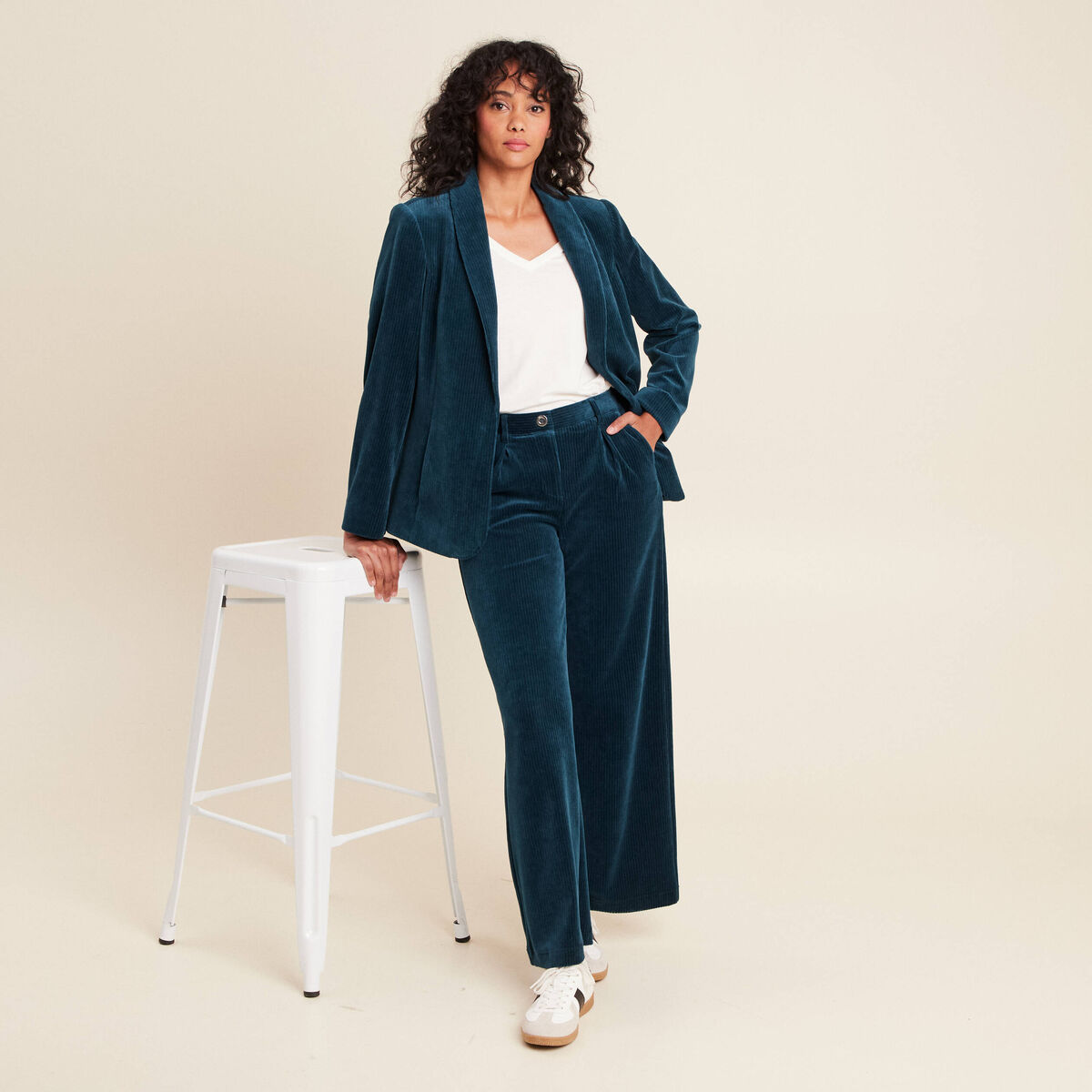 Blazer Costume En Laine Noir Marks & Spencer Taille XL, Très Bon état - Style Vestes Femme