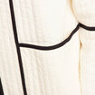 Veste manches longues sans col ecru femme