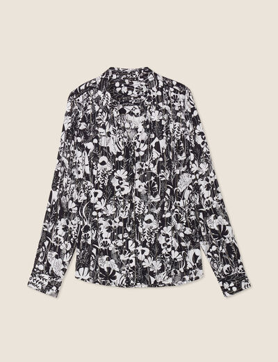 Chemise manches longues noir femme
