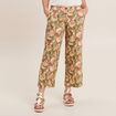 Pantalon large 7/8&egrave;me vert kaki femme