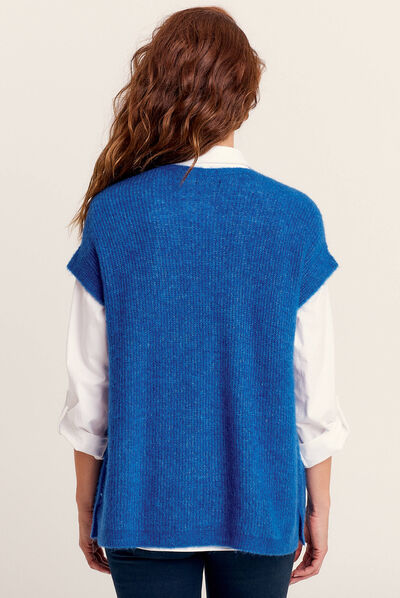 Gilet sans manches bleu electrique femme