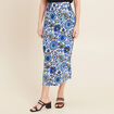 Jupe fluide taille standard bleu femme