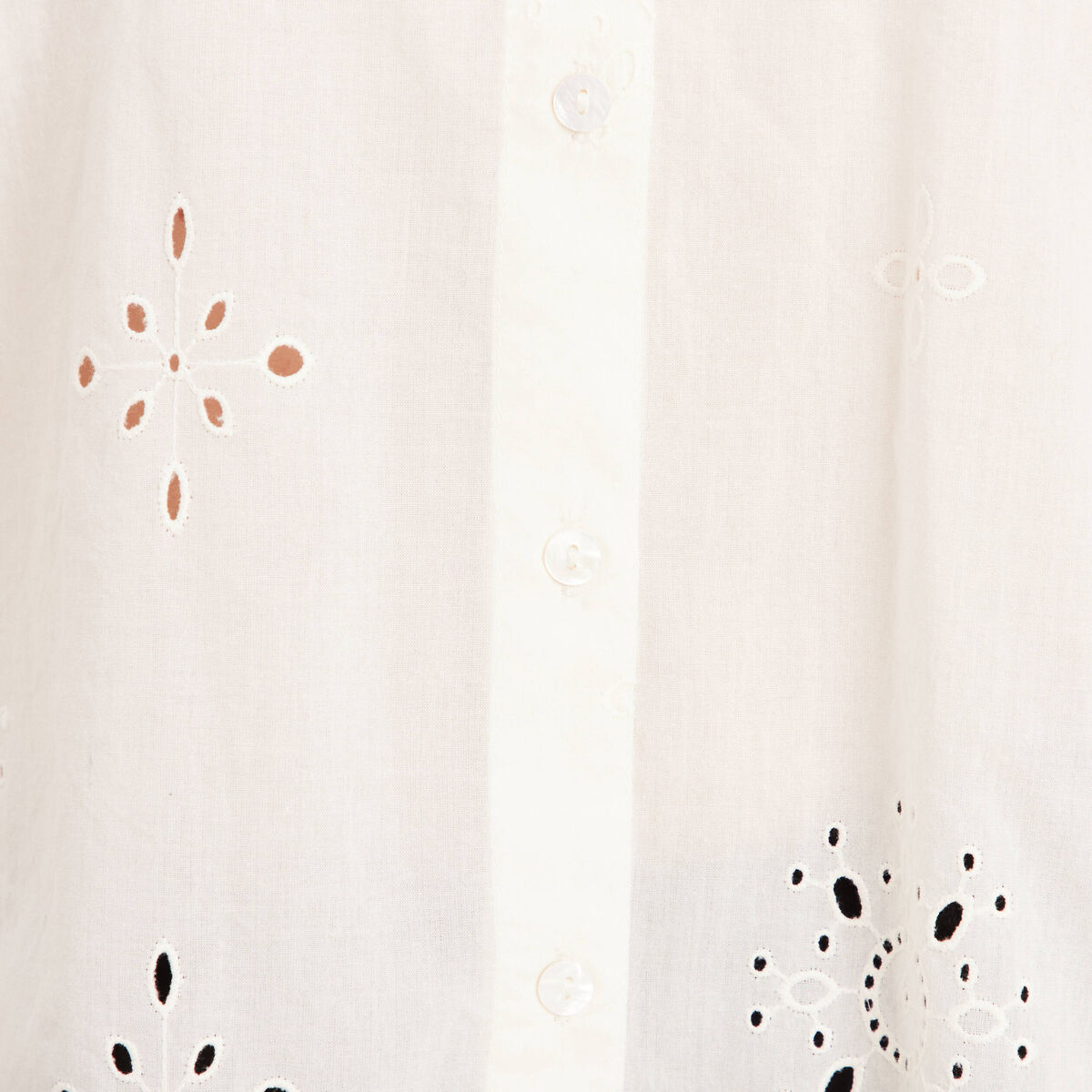 Chemise manches longues ecru femme