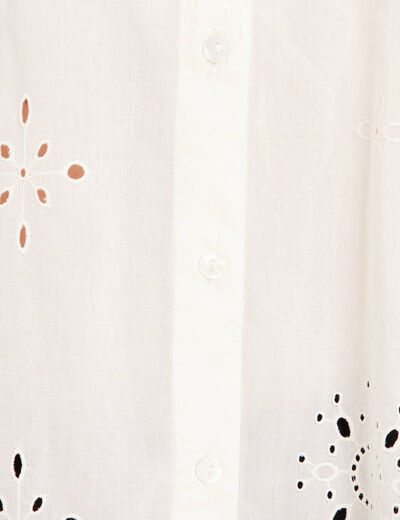 Chemise manches longues ecru femme
