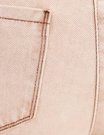 Jean coupe droite taille standard denim beige femme