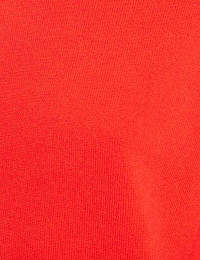 Pull manches longues orange foncé femme