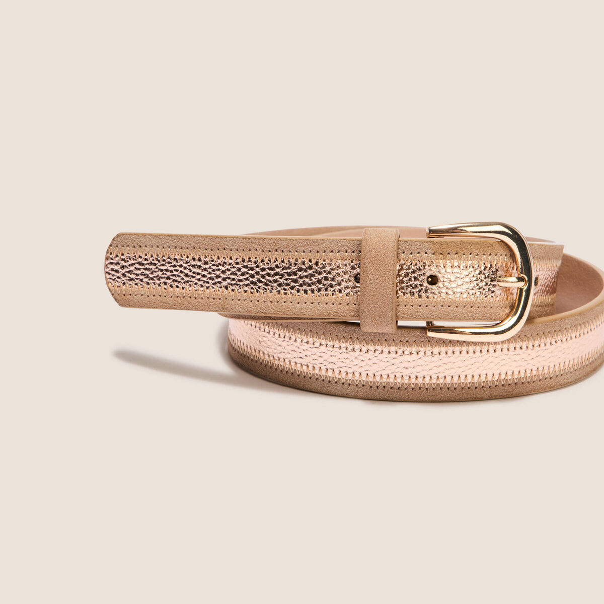 Ceinture fine sable femme