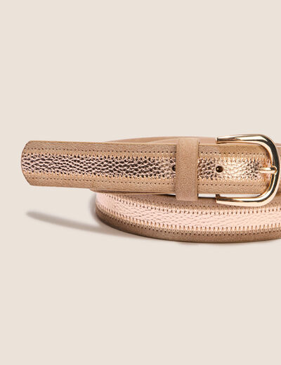 Ceinture fine sable femme