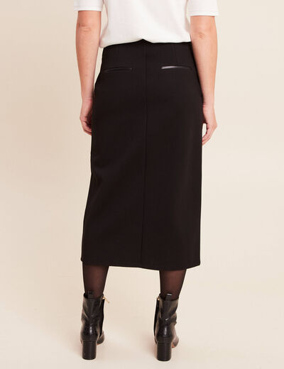 Jupe midi crayon noir femme