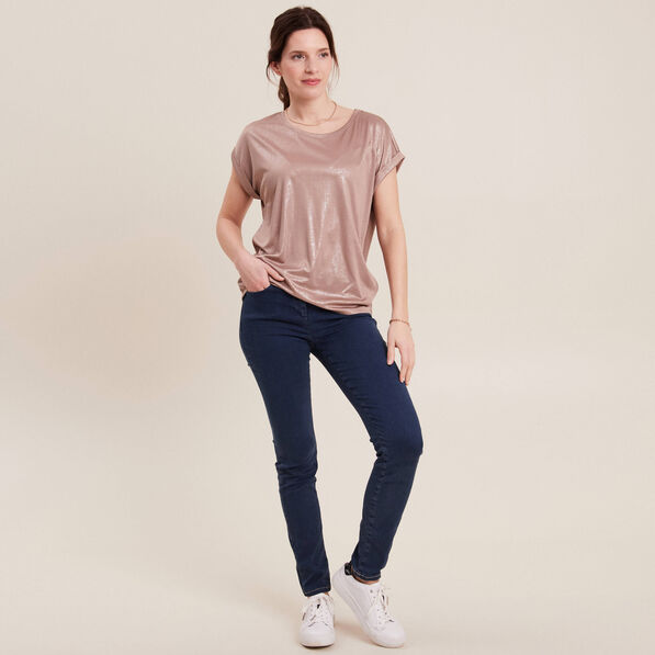 t shirt manches courtes taupe femme T-shirt manches courtes taupe femme