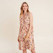 Robe &eacute;vas&eacute;e sans manches blanc femme