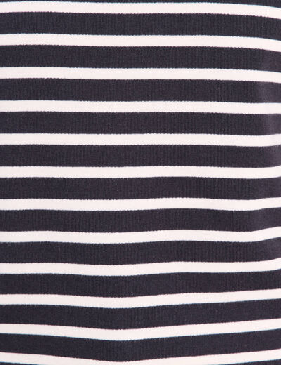 T-shirt col rond noir femme