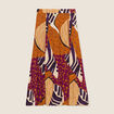 Jupe longue évasée multicolore femme