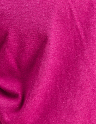 T-shirt col v manches courtes violet femme
