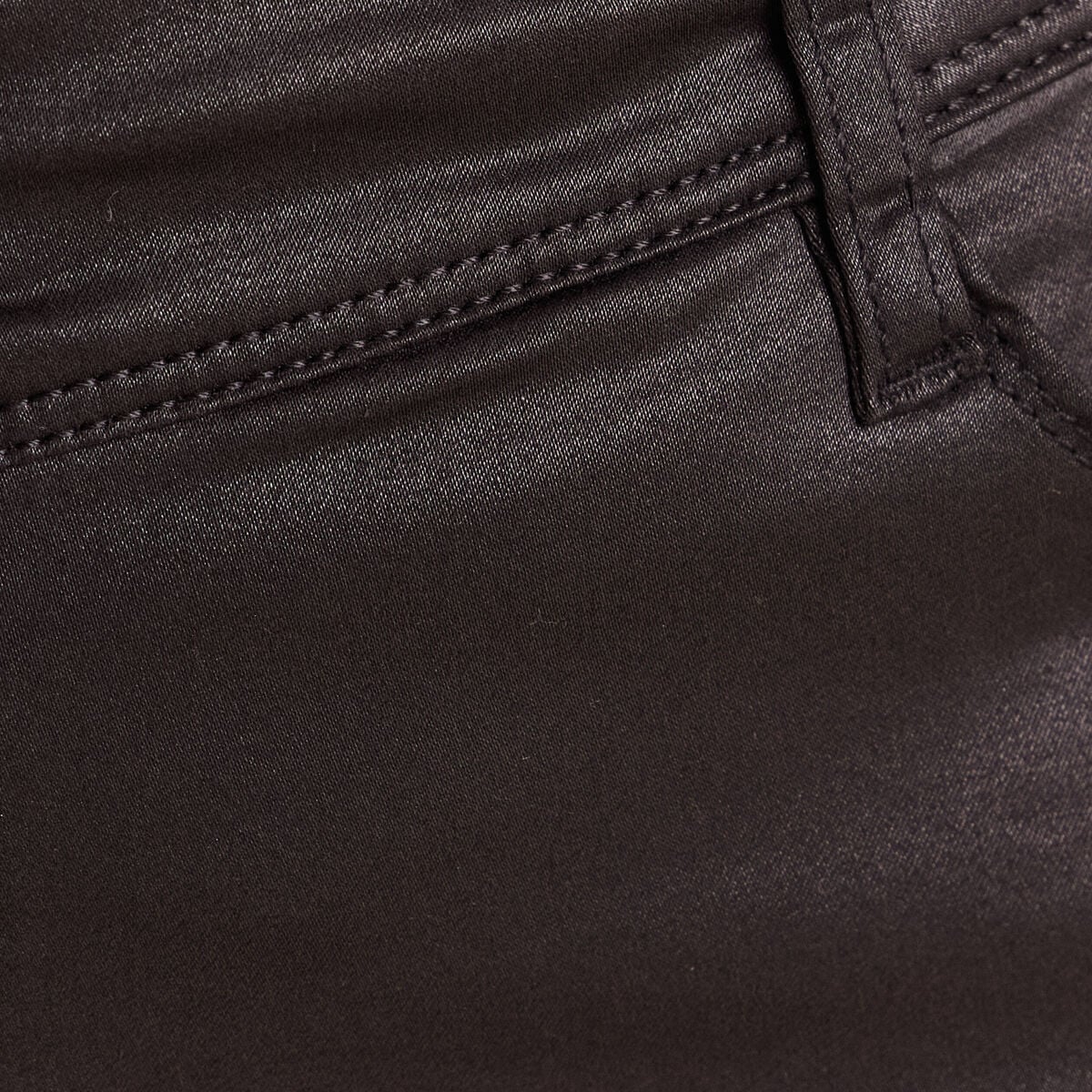 Pantalon enduit noir femme