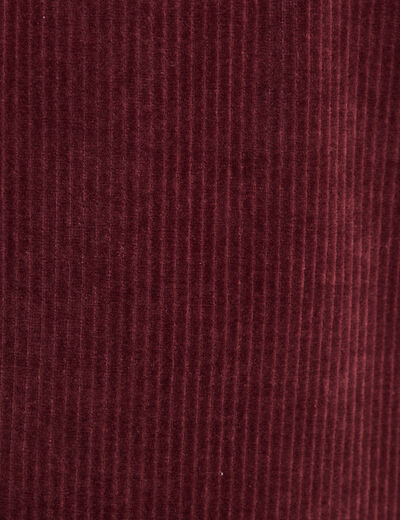 Robe droite velours bordeaux femme