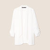 Veste esprit tailleur cascade ecru femme